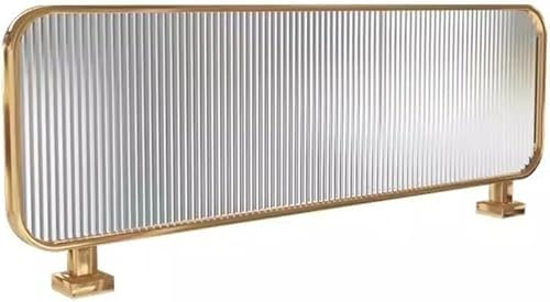 Schreibtischteiler LXXW Schreibtisch-Sichtschutzteiler, Trennwand aus durchscheinendem Glas für Essbereiche, Arbeitsbereich, 15 Zoll hohe Tischplattentrennwand im Restaurant (Schwarz, 60 cm)