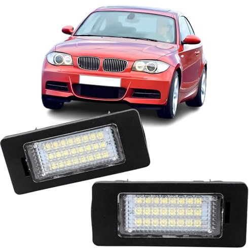 Reinko LED Kennzeichenbeleuchtung passt für BMW 1er Coupe Cabrio. E82 E88 2er F22 F23 F45 F46 F44 3er E90 E91 E92 E93 F30 F31 F34 4er F32 F33 F36 X1 E84 F47 X3 F25 G01 X4 F26 X5 E70 F15 G05 X6 E71 F16