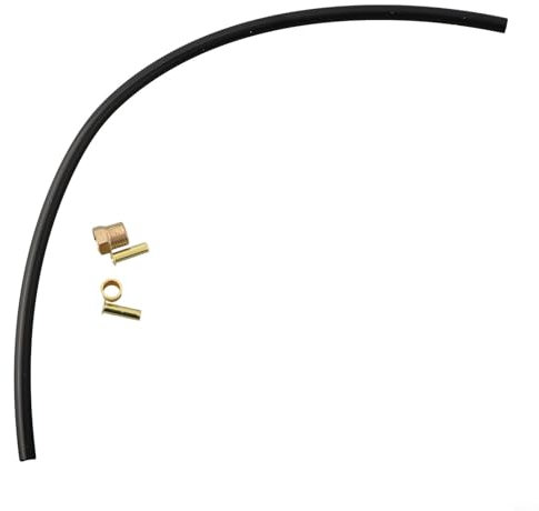 Tubo Flessibile in Nylon per Compressore d'Aria - Accessori in Rame, Collega Pressostato e Valvola di Ritegno - per Pompa ad Aria Senza Olio