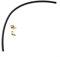 FACULX Manguera de Nailon para Compresor de Aire, Accesorios de Cobre, Negro, 300 mm, 6 mm, 1 Unidad