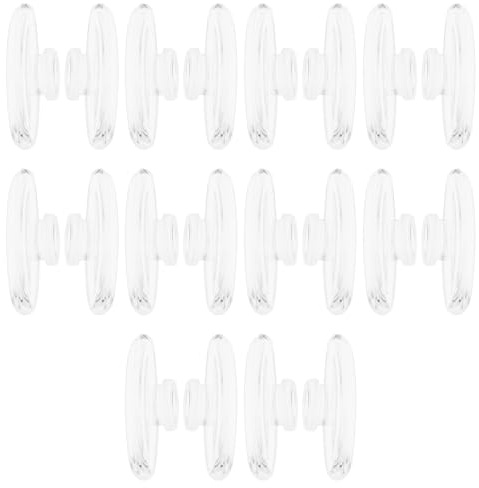 ECSiNG 10 paia di naselli a pressione per occhiali, naselli per occhiali in silicone, parte di ricambio, naselli per occhiali compatibili con occhiali da vista senza montatura Silhouette