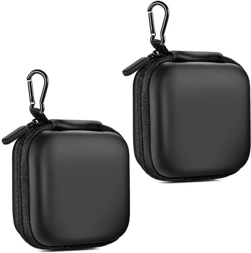 2 Pack Portable Earphone Case Earphone Bluetooth Headset Small Storage Bags Mini Coin Purse, Earbud Storage BoxStorage Cases Box Travel Carrying Pocket Headset For Headphones, USB Cable, Charger