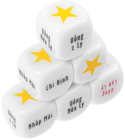 FELTECHELECTR 6 Stücke Vietnamesisch Trinken Spiel Würfel Acryl Trinken Spiel Requisiten Für Bachelor Party