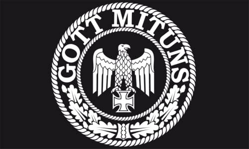2 x Aufkleber Deutschland Gott mit uns 12 x 8 cm Sticker (Doppelpack!) Carsticker Autoaufkleber Flagge Fahne
