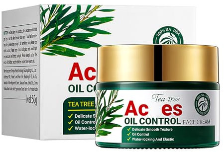 Tea Tree Acne Cream, Spot Cream for Acne & Pimple, Pimple C-ream, Spot Treatment - Oil Control, Soothing and Moisturizing, Improve Zits & Blemishes - Clearer Skin Solution, 50g