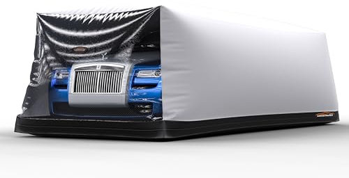 Bubble Car Capsule Outdoor Autoabdeckung – Aufblasbare Fertiggarage mit Wetterschutz & UV-Schutz| 5,6m x 2,2m x 1,6m (Größe XL) | Für Autos & Motorräder geeignet