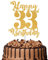 1Pc Happy 33rd Birthday Cake Topper Glitter Cheers to 33 Years Cake Topper 33 Fabulous Cake Decoration for Happy 33rd Birthday Party Cake Decorations Supplies Gold