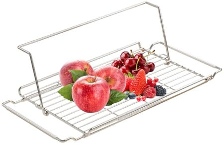 Escurridor de platos de metal, escurridor de platos | Colador de acero inoxidable, soporte grande para utensilios, organizador de almacenamiento multifuncional sobre el fregadero
