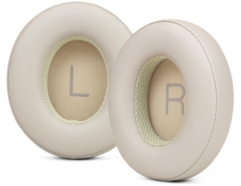 SINOWO Replacement Earpads for Shure AONIC 50 Wireless Noise Cancelling ANC Headphones, Ear Pads Cushions with Noise Isolation Memory Foam,Soft Protein Leather-White