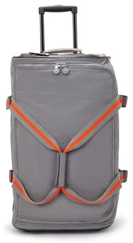 Kipling Teagan M Medium Wheeled Duffle, Upright, Inviting Grey, One Size