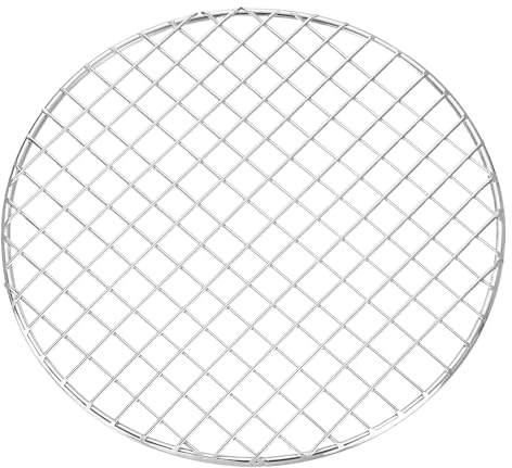 QUARKZMAN Rundes Kochgitter, Durchmesser 8,3 Zoll Edelstahl-Grillrost Kreuzdraht-Grill für Kochen Backen Luftfritteuse Racks, Silber