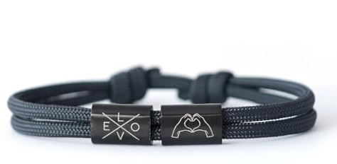 myGreta Segeltau Armband – Personalisierte Edelstahl-Charms mit individueller Gravur – Wasserfest & größenverstellbar – Geschenk für Sie & Ihn