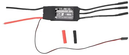Bediffer ESC sin Escobillas Eficiente 50A para Aviones RC Controlador de Velocidad Eléctrico de Motor sin Escobillas Lipo 3-6s, para Aviones RC Helicóptero, Cobre de Silicio