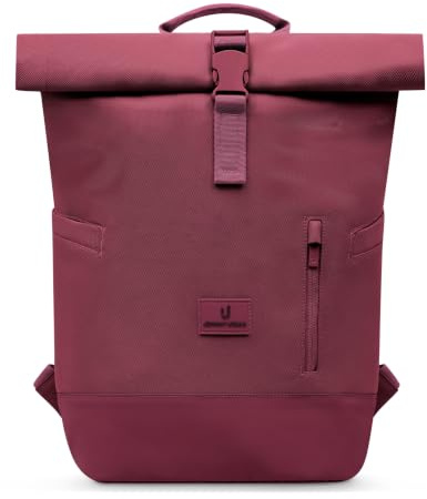 Johnny Urban Rolltop Rucksack Damen & Herren Rot - Luca Small | Tagesrucksack mit Laptopfach für Arbeit Uni Schule Reise, 11 l, Wasserabweisend