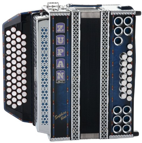 Zupan Saphire Blue IVD Harmonika G-C-F-B, Saphire Serie, 48 Diskantknöpfe