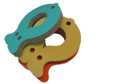 Schwimmbrett Fisch 400x300x38mm Stripes Gestreift Auftriebshilfe Baby Kleinkind Erwachsene (GRÜN)