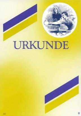 Albert Hoffmann Urkundenverlag Tischtennis / 300/1073 / / Edelkarton (300 g/m²) 10 Stk