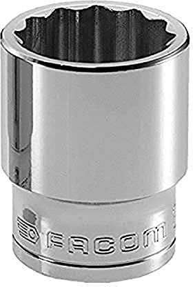 FACOM S.15PB Douille 1/2'' 12 pans - 15 mm, Rouge et Noir