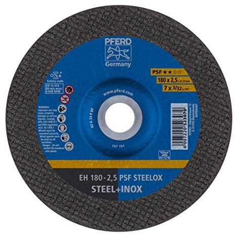 PFERD 523070 Steelox Universal Linie PSF Trennscheiben, EH, 2.5mm x 180mm, 25 Stück