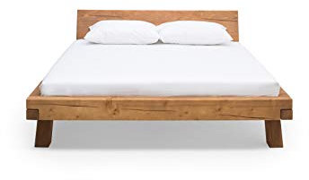 Unbekannt SalesFever Bett Balkenbett 200 x 200 cm Fichtenholz L = 218 x B = 218 x H = 90 Natur