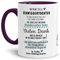 Tassendruck Tasse mit Spruch Zirkus - an Schwiegertochter von Schwiegermutter- Leben/Liebe/Geschenk/Familie/ - Innen & Henkel Violett