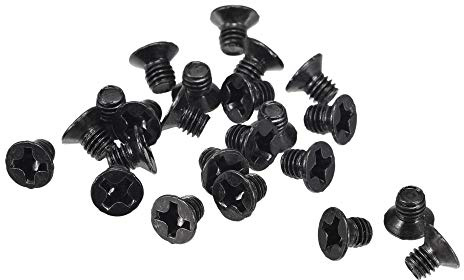 sourcing map M3 x 4mm Phillips Screw Fastener Black for Laptop PC TV Fan Audio Switch 150pcs