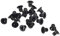 sourcing map M3 x 4mm Phillips Screw Fastener Black for Laptop PC TV Fan Audio Switch 150pcs