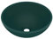 vidaXL Luxus Waschbecken mit Abflussloch Waschschale Aufsatzwaschbecken Waschtisch Waschplatz Handwaschbecken Rund Matt Dunkelgrün 32,5x14cm Keramik
