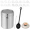 Pochoir Cappuccino Modèle Barista Shaker Cacao Shaker Chocolat en Acier Inoxydable Pochoir Latte Art pour Glaçage De Biscuits Au Café, Gâteau, Décor De Cupcake avec 16 Couvercles à Motifs Différents