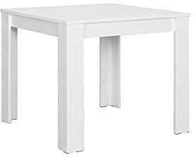 byLIVING Esszimmertisch Nepal/matt weiß/Kleiner Küchentisch 80 x 80 cm/Esstisch Melaminharz beschichtet / 18 mm Dicke Tischplatte / 80 x 80, H 75 cm