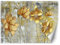 Feeby Fototapete XXL Natur Blumen Abstraktion 400x280 cm Gold Vliestapete Moderne Design Wandtapete Küche Flur Wohnzimmer Büro Badezimmer Kinderzimmer Gold Textur Pflanzen