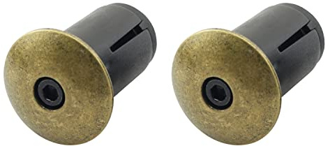 WHYHKJ Bar End Plugs 1 Pair Bronze Bicycle Handlebar Plugs Aluminium Alloy Handle Plug Road Bike Bar End Plugs Handle Grip Bar End Stoppers Bike Accessories