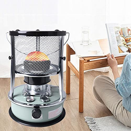 Samnuerly Réchaud à mazout de Camping 4,5 L Réchaud à kérosène Efficace Vert/Noir Chauffe-mèches d'urgence sans électricité réglable (Couleur : Noir) (Vert)