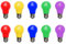 Aiwerttes Farbige LED-Glühbirne E27,3W A50 Birne Form Birnen, rot gelb blau grün lila,gemischte Farben LED-Glühbirnen für Feen Lichter Bunte Halloween Party Dekoration,10er Pack