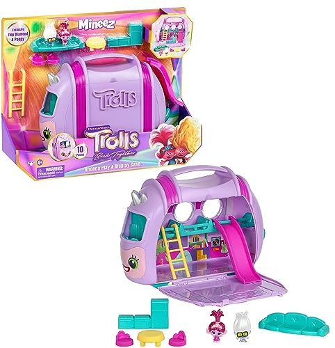Trolls – Gemeinsam Stark von DreamWorks, 10-teiliges Set mit Spiel- und Präsentierköfferchen „Rhonda“