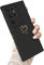 Newseego Samsung Galaxy S24 Ultra Case for Girls Women, Cute Love Heart Pattern Phone Case Flexible Liquid Silicone Shockproof Protective Bumper Cover for Samsung Galaxy S24 Ultra-Black