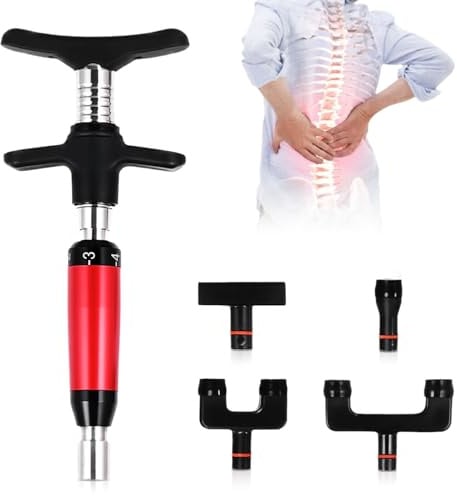 Chiropraktik Geräte, 6-Stufig 50-300N Einstellbar Manueller Chiropraktiker Massagegerät aus Edelstahl, Massagegerät Zur Wirbelsäulenanpassung Chiropraktik-Werkzeuge