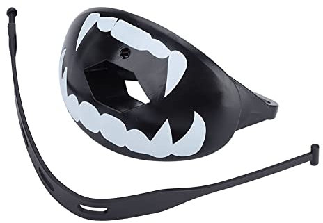 Ausla Zahnschutz Football Mundschutz-Zahnschutz TPR, Stoßfeste Zahnschutz-Zahnspangen, Bequeme Passform für Boxen, Fußball, Rugby-Sportarten (Weiße Zähne auf schwarzem Hintergrund)