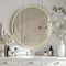 LunaMirror Runmd Wandspiegel 60 x 60 cm Badspiegel Badezimmer Gold Spiegel Modernes Design Dekorativer Wand Spiegel für Schlafzimmer, Eingangsbereich, Wohnzimmer, Flur