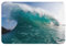 UENFFKDAP Green Wave Surf-Teppich, rutschfest, leicht zu reinigen, geeignet für Haustür, Garagentor, Schlafzimmer und Küche, 40 x 60 cm