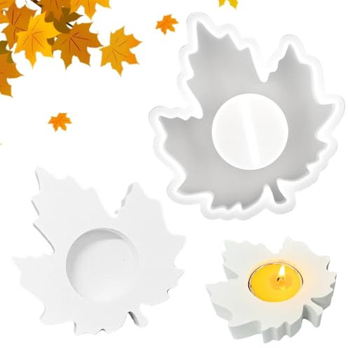 Ahornblatt Kerzen Silikonformen Herbst Gießformen Silikon Herbstdeko Kerzenformen Zum Gießen Wiederverwendbar Silikonform Kerzenhalter Herbst Dekoration