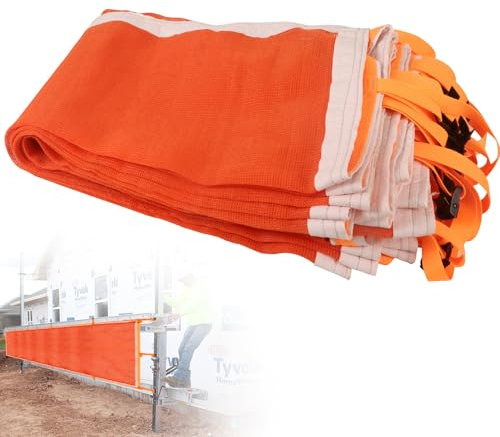Superior Pump Jack Safety NET, Fire Retardant Construction Safety Debris Netting, 20 ft Industrial-Strength Scaffold Railing Net Enclosure, Workplace Safety Protection, Visibility Barrier