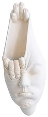 Goufride Nordische Abstrakte Menschliches Gesicht Wandvase Horror Menschliches Gesicht Wandbehang Blumentopf Menschliches Porträt Wandpflanzer Home Decor-B Langlebig Hohe Qualität