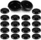 AOZUO Lot de 20 capuchons ronds en plastique pour pieds de meubles de terrasse, pieds de chaise en fer forgé, pour tables et chaises en métal, protection du sol, 3,8 cm