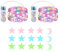 MUXIJIA 2x2M 20 LED Mini Lichterkette Innen Außen mit Timer Batterie für Party Hochzeit Weihnachten Beleuchtung Deko, mit Sterne Fluoreszierende Wandsticker