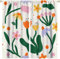 Vorhang Kinderzimmer Bunte Retro-Blumen Kinder Vorhänge Mit Ösen Polyester Gardinen Thermovorhang Blickdicht Ösenschal Kindergardinen 140X160 cm (B + H) Für Wohnzimmer,2Er Set-264943734