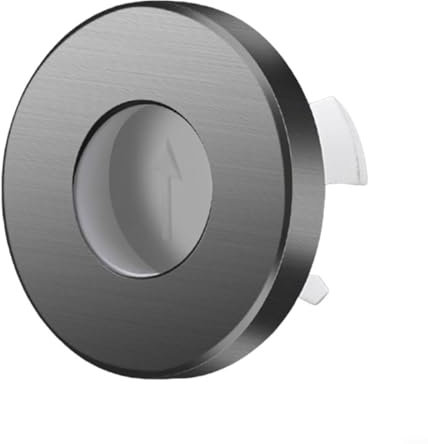 HOHOVYVY Anneau de trop-plein pour lavabo, couvercle de trop-plein, lavabo de salle de bain, trou de trop-plein, anneau de trop-plein (gris)