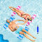 Amaca Gonfiabile Gallegiante per Piscina e Spiaggia (set 2 Pezzi), Amaca Mare Galleggiante Gonfiabile, Pompa ad Aria Inclusa