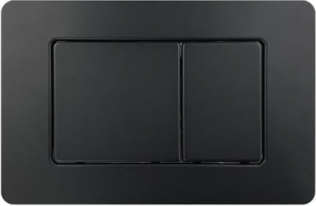 Wunderbad Drückerplatte Schwarz Matt Edelstahl Kompatibel mit Geberit Duofix Sigma/Delta/BASIC Betätigungsplatte für 2 Mengenspülung