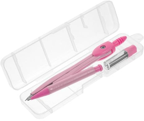 DOITOOL Compas Mathématique Portable Métal Outil De Dessin Précis Pour Étudiants Kit Pratique Pour Géométrie Et Tracé De Cercles Rose Facile à Transporter